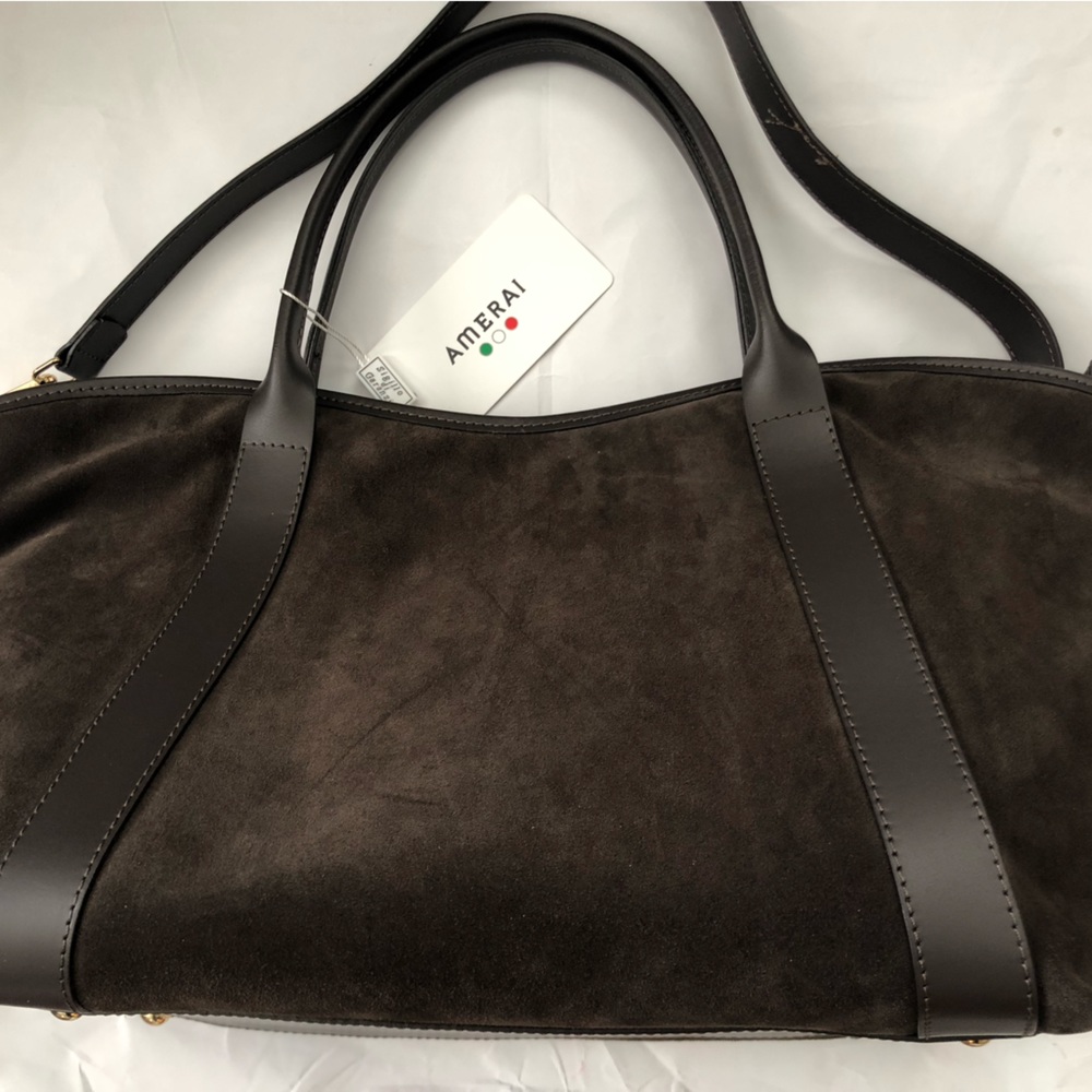 AMERAI Suede Made In Italy Suede Tote